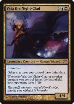 Vela the Night-Clad Planechase 2012 NM Blue Black Mythic Rare CARD ABUGames - Image 1
