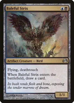 Baleful Strix Planechase 2012 NM Artifact Blue Black Uncommon CARD ABUGames - Image 1