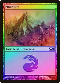 Mountain (244) FOIL Magic 2011 / M11 NM Basic Land MAGIC MTG CARD ABUGames - Image 1