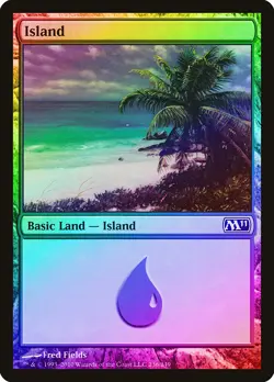 Island (236) FOIL Magic 2011 / M11 NM Basic Land MAGIC GATHERING CARD ABUGames - Image 1