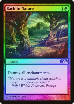 Back to Nature FOIL Magic 2011 / M11 NM Green Uncommon MAGIC MTG CARD ABUGames - Image 1