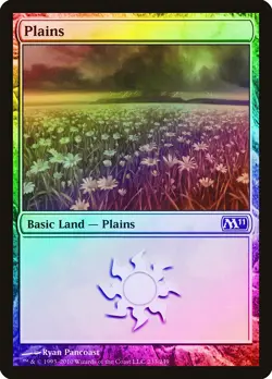 Plains (233) FOIL Magic 2011 / M11 NM Basic Land MAGIC GATHERING CARD ABUGames - Image 1