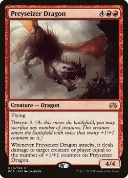 Preyseizer Dragon Planechase Anthology NM Red Rare MAGIC MTG CARD ABUGames - Image 1