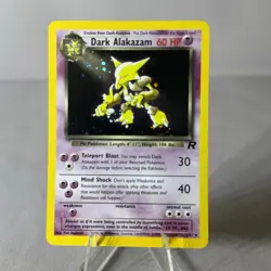 Pokemon Dark Alakazam Holo Rare TCG Card 1/82 NM Condition - Image 1
