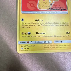 ⚡Ash’s Pikachu - SM109 Pokemon TCG - Special Black Star Promo Card - Red - Image 4