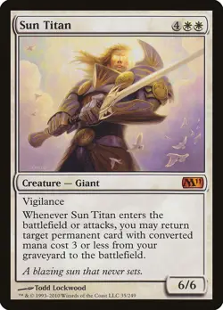 Sun Titan Magic 2011 / M11 NM White Mythic Rare MAGIC GATHERING CARD ABUGames - Image 1