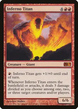 Inferno Titan Magic 2011 / M11 NM Red Mythic Rare MAGIC MTG CARD ABUGames - Image 1