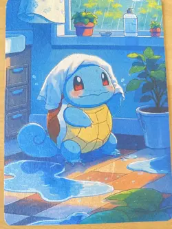 Anime ART STYLE squirtle Fan Full Art Pokemon Custom Card/perfect bookmark - Image 2