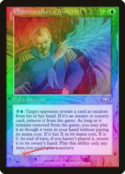 Planeswalker's Mischief FOIL Planeshift HEAVILY PLD Blue Rare MTG CARD ABUGames - Image 1