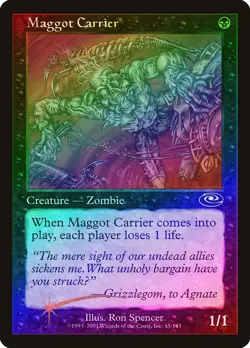 Maggot Carrier FOIL Planeshift NM Black Common MAGIC GATHERING CARD ABUGames - Image 1