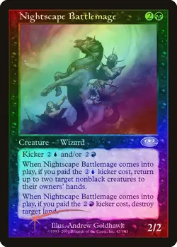 Nightscape Battlemage FOIL Planeshift NM Black Uncommon MAGIC CARD ABUGames - Image 1