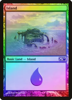 Island (237) FOIL Magic 2011 / M11 NM Basic Land MAGIC GATHERING CARD ABUGames - Image 1
