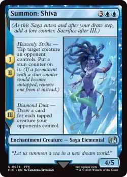 Summon: Shiva FINAL FANTASY MTG MAGIC ENCHANTMENT SAGA ELEMENTAL RARE - Image 1