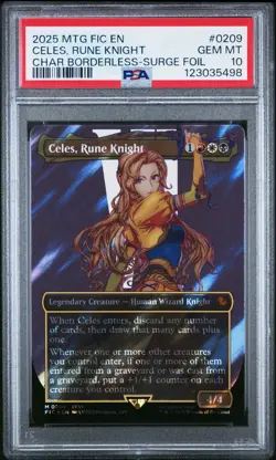 Magic MTG Celes, Rune Knight #0209 Surge Foil *GEM MINT PSA 10* Final Fantasy - Image 1