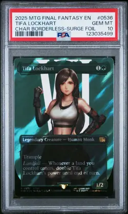 Magic MTG Tifa Lockhart #0536 Surge Foil *GEM MINT PSA 10* Final Fantasy - Image 1