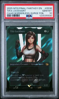 Magic MTG Tifa Lockhart #0536 Surge Foil *GEM MINT PSA 10* Final Fantasy - Image 1