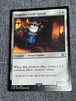0018 Dwarven Castle Guard FFIV FIN Final Fantasy MTG Card C Regular - Image 1