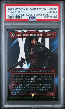 Magic MTG Clive, Ifrit's Dominant #0530 Surge Foil GEM MINT PSA 10 Final Fantasy - Image 1