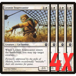 MTG Leonin Snarecaster (Theros) 23/249 (NEAR MINT) (4X) - Image 1