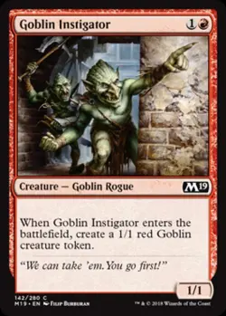Goblin Instigator - Light Play MTG Magic 2019 Core Set - Image 1