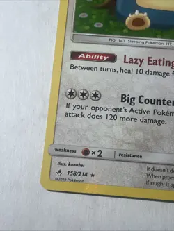 Snorlax Unbroken Bonds Reverse Holo 158/214 Pokemon - Image 5