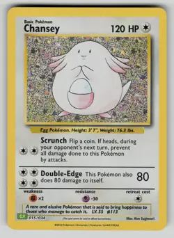 Chansey 015/034 Holo Classic Collection Trading Card Game Classic Pokemon NM - Image 1