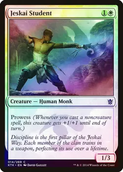 Jeskai Student FOIL Khans of Tarkir NM White Common MAGIC MTG CARD ABUGames - Image 1
