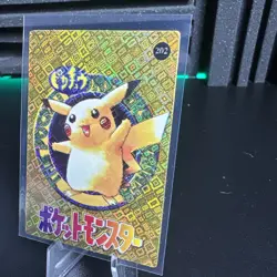Pokemon Pocket Monsters Vending Prism Holo Vintage Sticker #202 PIKACHU - Image 3