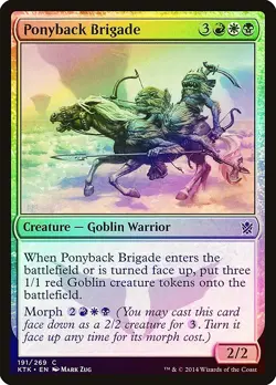 Ponyback Brigade FOIL Khans of Tarkir NM White Black Red Common CARD ABUGames - Image 1