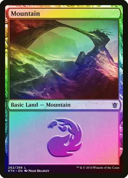 Mountain (262) FOIL Khans of Tarkir NM Basic Land MAGIC MTG CARD ABUGames - Image 1