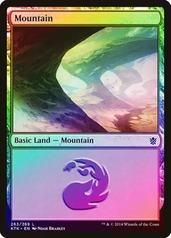 Mountain (263) FOIL Khans of Tarkir NM Basic Land MAGIC MTG CARD ABUGames - Image 1