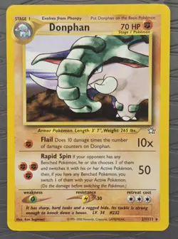 Donphan 21/111 Neo Genesis Rare Pokemon Card - Image 1