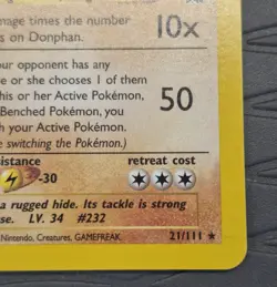 Donphan 21/111 Neo Genesis Rare Pokemon Card - Image 5