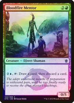 Bloodfire Mentor FOIL Khans of Tarkir NM Red Common MAGIC MTG CARD ABUGames - Image 1