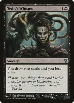 Night's Whisper Jace vs. Vraska NM Black Uncommon MAGIC MTG CARD ABUGames - Image 1