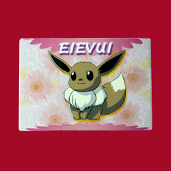 EEVEE (EIVUI)--JAPANESE MEIJI EMBOSSED PROMO FOIL POKEMON CARD - Image 1