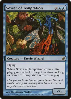 Sower of Temptation Lorwyn HEAVILY PLD Blue Rare MAGIC GATHERING CARD ABUGames - Image 1