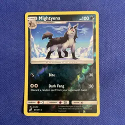 Sun & Moon Team Up #87/181 Mightyena - Reverse Holo Card - NM - Image 1