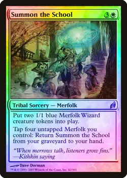Summon the School FOIL Lorwyn PLD White Uncommon MAGIC MTG CARD ABUGames - Image 1