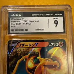 Pokemon TCG Charizard V 014/100 S9 Star Birth CGC 9 Mint Holo Japanese Card - Image 3