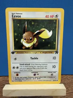 Pokemon TCG Eevee 1st Edition 55/82 Team Rocket Common WOTC Vintage Card - Image 1