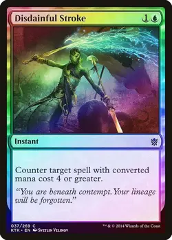 Disdainful Stroke FOIL Khans of Tarkir NM Blue Common MAGIC MTG CARD ABUGames - Image 1