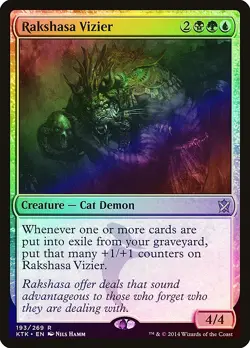 Rakshasa Vizier FOIL Khans of Tarkir NM Blue Black Green Rare CARD ABUGames - Image 1