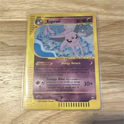 Espeon H09/H32 Aquapolis Holo Rare 80 HP Damage Blast Pokemon Card 2002 - Image 1