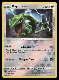 Pokemon Cards Rayquaza 106/145 Guardians Rising Rare NM *3 - Image 1