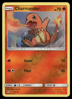 Pokemon Cards Charmander 7/68 Reverse Holo Hidden Fates Common NM - Image 1
