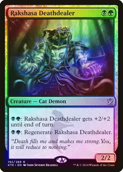 Rakshasa Deathdealer FOIL Khans of Tarkir NM Black Green Rare CARD ABUGames - Image 1