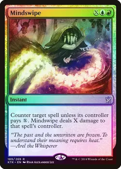 Mindswipe FOIL Khans of Tarkir NM Blue Red Rare MAGIC GATHERING CARD ABUGames - Image 1