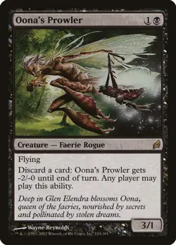 Oona's Prowler Lorwyn HEAVILY PLD Black Rare MAGIC THE GATHERING CARD ABUGames - Image 1