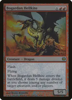 Bogardan Hellkite FOIL Knights vs. Dragons HEAVILY PLD Mythic Rare CARD ABUGames - Image 1
